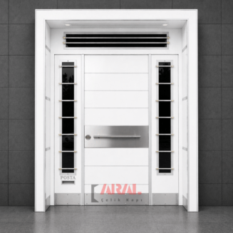 Ar4011 Apartman Giriş Kapısı Beyaz