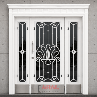 Ar4013 Apartman Giriş Kapısı Beyaz