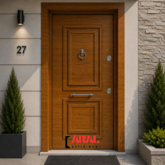 K 9017 Kompozit Çelik Kapı Doğal Ahşap Görünümlü